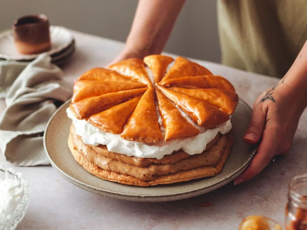 Krémešová karamelová torta